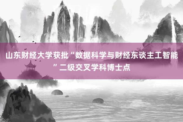 山東財(cái)經(jīng)大學(xué)獲批“數(shù)據(jù)科學(xué)與財(cái)經(jīng)東談主工智能”二級(jí)交叉學(xué)科博士點(diǎn)